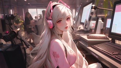 可爱电竞闪闪少女