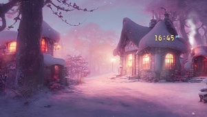 飘雪夜村