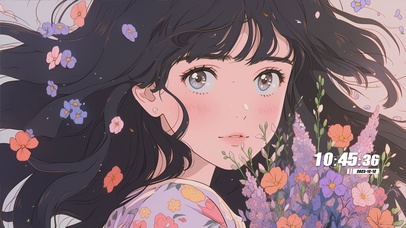 手捧鲜花的女孩