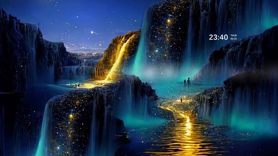 星河灿烂 云掩水幕