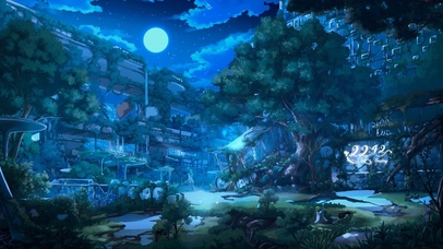 4k 治愈月光下的城市废墟