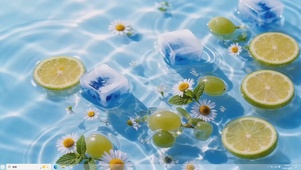 夏日水面柠檬