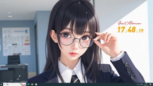职场眼镜少女