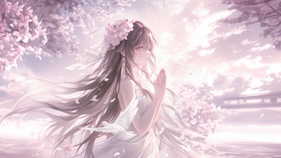 雪墨壁纸丨胡桃丨纯白祈福丨