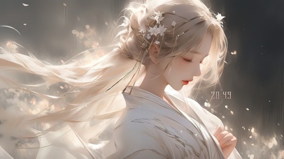 4K唯美古风汉服插画女孩