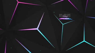 黑色简约霓虹几何