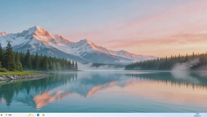 唯美的雪山湖泊