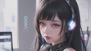 4K唯美清纯电竞少女