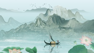 荷叶扁舟