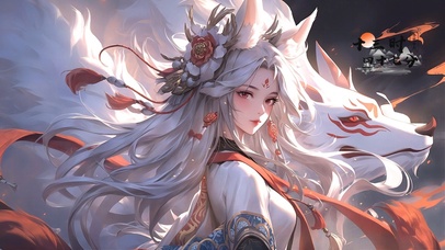 4K唯美火狐少女