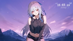 唯美山野少女