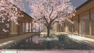 古风樱花树木桌面主题