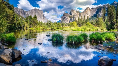 4K护眼自然山景