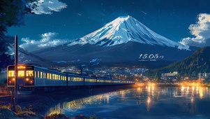 雪山星空列车