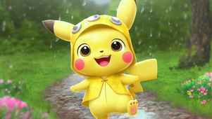雨中皮卡丘