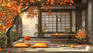 柿子树下