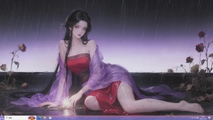 紫色系美女