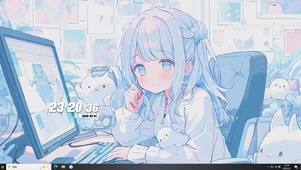 可爱女孩桌面主题