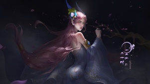 4K唯美古风桃花女神