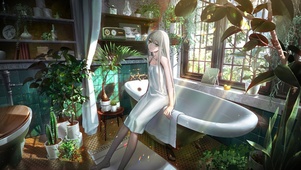 4K复古白发少女房间