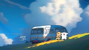 旅行汽车狗狗