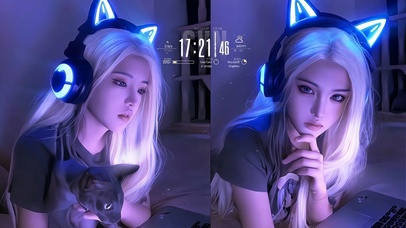 酷炫电竞美女 美女动态壁纸 动态壁纸下载 元气壁纸