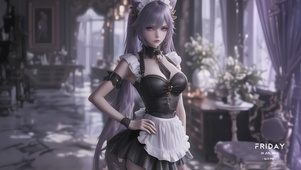 可爱甜美女仆