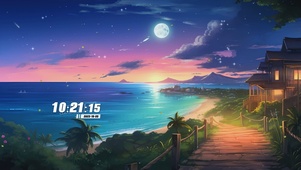 夜景海滩