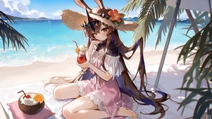 海边泳装少女-阿米娅