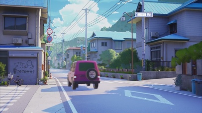 4k日系治愈街道路口车来车往