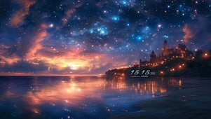 唯美炫酷城堡星空