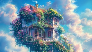 云中的鲜花小屋