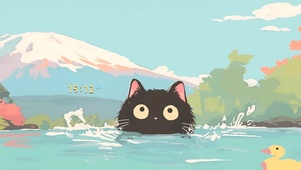 潜水的黑猫