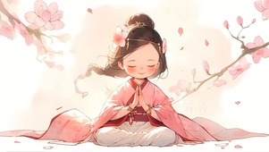 落樱佛系小女孩