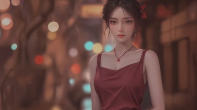 4K唯美街边女孩