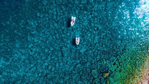 4k_俯视蓝色海洋