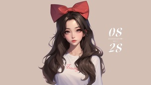 蝴蝶结女孩