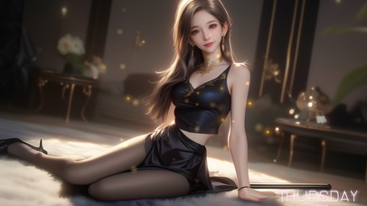 她的肌肤如玉般细腻