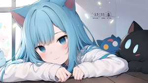 窗边猫耳少女