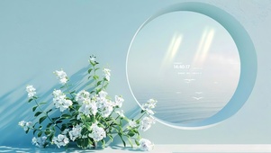 小清新海边鲜花