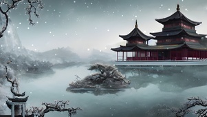 冬日湖心亭