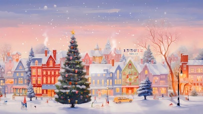 唯美圣诞雪景