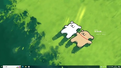 可爱草地上狗狗