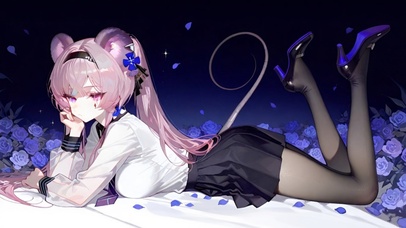 趴着的黑丝jk少女-林雨霞