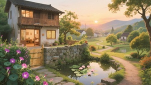 乡下牵牛花小院