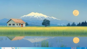 雪山小屋月空
