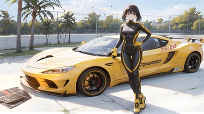 可爱性感赛车手