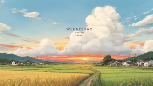 连着山的小村庄