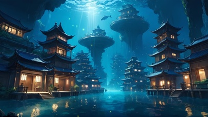 水下的中式小镇