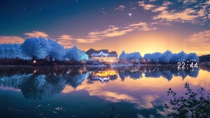 静怡夕阳湖